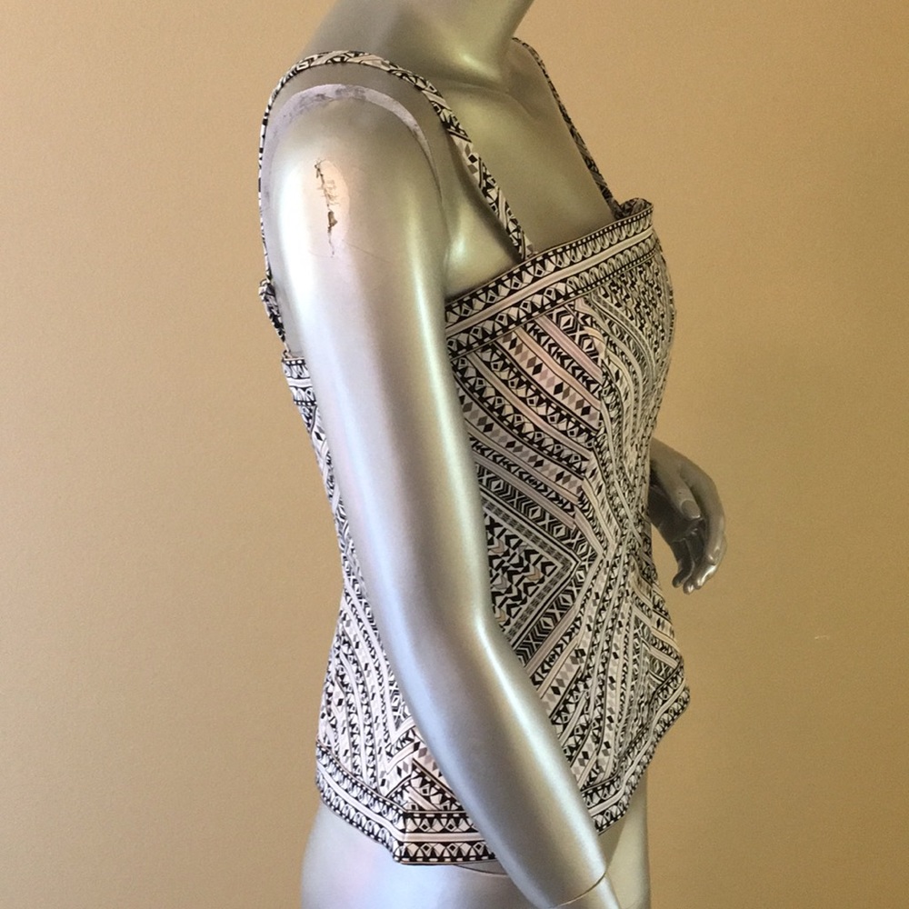 WHBM | STRAPLESS PRINTED BUSTIER TOP - Picture 9 of 14
